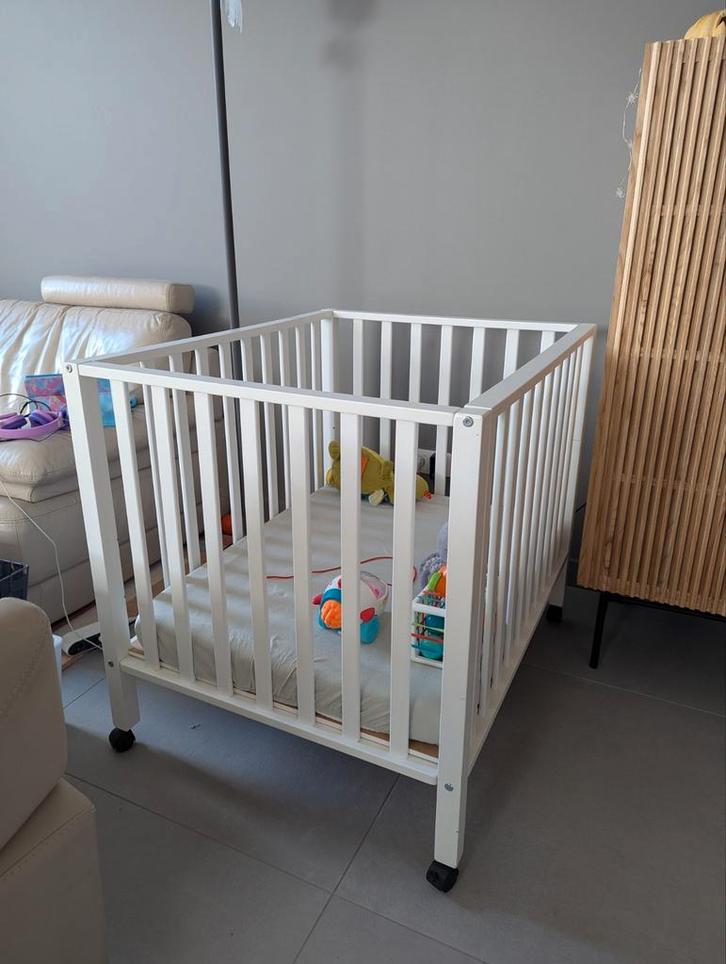 park op wieltjes wit Pericles met matras, Kinderen en Baby's, Babyparken, Gebruikt, In hoogte verstelbaar, Wieltjes, Ophalen