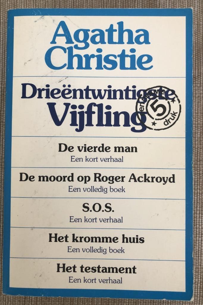 Agatha Christie – Drieëntwintigste Vijfling (5 in 1 bundel), Boeken, Detectives, Ophalen of Verzenden