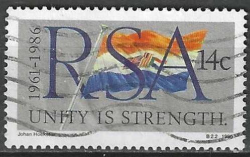 Zuid-Afrika 1986 - Yvert 605 - 25 jaar Republiek (ST), Timbres & Monnaies, Timbres | Afrique, Affranchi, Afrique du Sud, Envoi