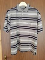 Grijs gestreepte polo, maat L, goede staat, Kleding | Heren, Polo's, Ophalen, Zo goed als nieuw, Maat 52/54 (L), Grijs