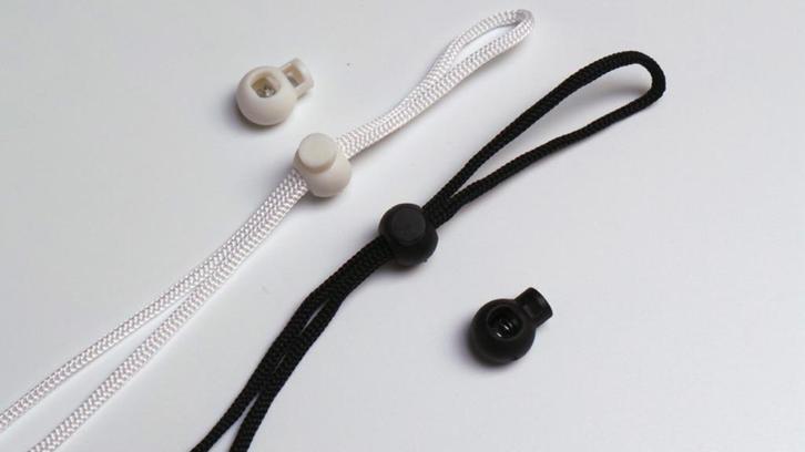 4553) 4 Bouchon / arrêt de cordon t + 2m cordon polyester, Hobby & Loisirs créatifs, Couture & Fournitures, Neuf, Autres types