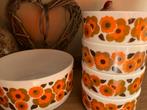 Arcopal Lotus - Dessertsetje Oranje, Huis en Inrichting, Keuken | Servies, Ophalen of Verzenden, Glas, Bord(en)