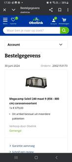 Voortent megacamp soleil maat 9, Caravans en Kamperen, Voortenten en Luifels, Ophalen, Zo goed als nieuw, Overige merken