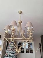 Metalen kroonluchter, luster, hanglamp, Huis en Inrichting, Lampen | Kroonluchters, Ophalen, Zo goed als nieuw, Metaal, Landelijk