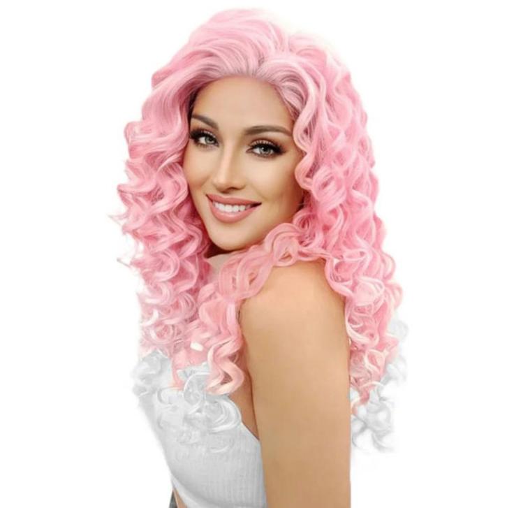 Exclusieve Diva Drag pruik lace front lang haar met spiraalk, Handtassen en Accessoires, Uiterlijk | Haarverzorging, Nieuw, Verzenden