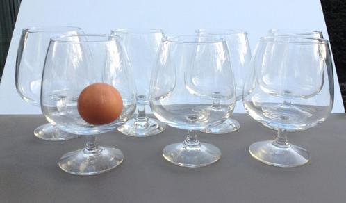 7 Vintage grote likeur-cognacglazen 40 cl, Verzamelen, Glas en Drinkglazen, Zo goed als nieuw, Borrel- of Shotglas, Ophalen of Verzenden