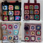 sac bandoulière , sac granny , crocheter, Ophalen of Verzenden, Nieuw, Zwart, Overige merken