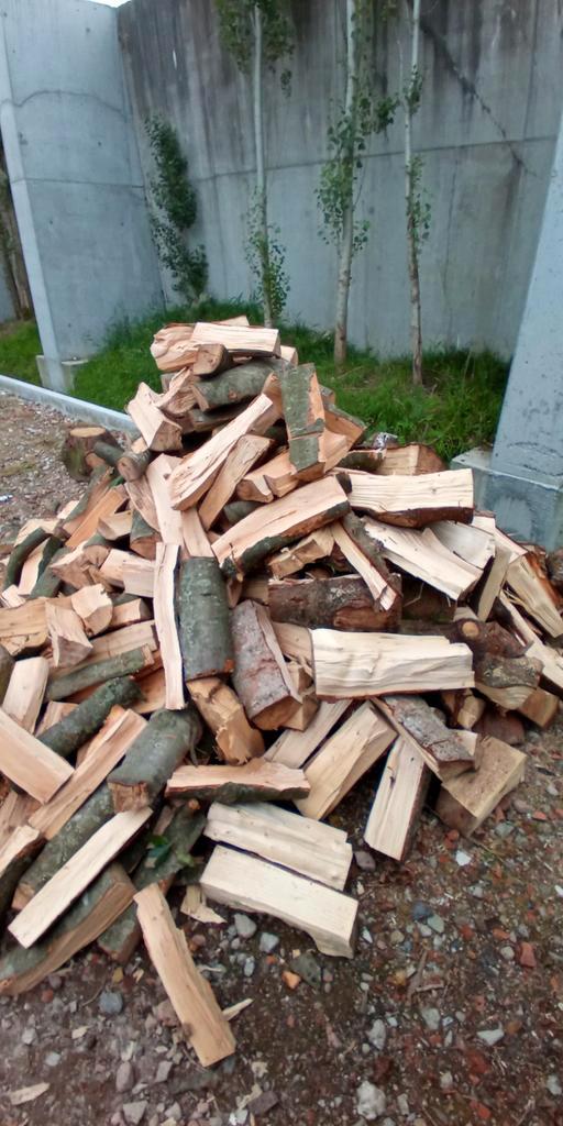 Brandhout beuk/eik halfdroog, Tuin en Terras, Brandhout, Blokken, Beukenhout, Ophalen of Verzenden