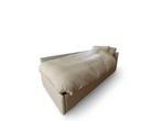 Lit (100x200cm) blanc, tissu qui se transforme en lit 2 prs, Ophalen, Zo goed als nieuw, Wit, Stof