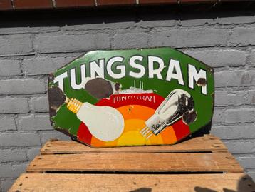 Plaque émaillée TUNGSRAM Lampen, Enlèvement ou Envoi