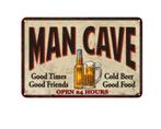 Mancave blikken decoratie plaat, Ophalen of Verzenden, Zo goed als nieuw, Reclamebord