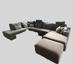 Salon en U taupe, Huis en Inrichting, Ophalen, Gebruikt, Stof