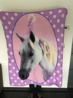 Zachte plaid met paardenfoto, Ophalen of Verzenden, Zo goed als nieuw