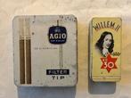 2 oude blikken sigarendoosjes, Verzamelen, Overige merken, Gebruikt, Overige, Ophalen of Verzenden