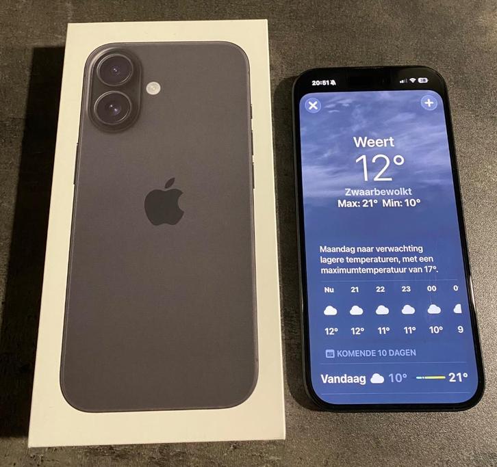 iPhone 16 (128 GB, zwart) NIEUW, Telecommunicatie, Mobiele telefoons | Apple iPhone, Nieuw, 128 GB, Zonder abonnement, Zonder simlock