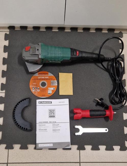 PARKSIDE PWS125 haakse slijper, Doe-het-zelf en Bouw, Gereedschap | Slijpmachines, Nieuw, Haakse handslijpmachine, 1000 watt of meer