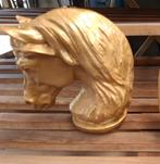 Nieuw metalen paardenhoofd- goudkleurig, Doe-het-zelf en Bouw, Ophalen, Nieuw, IJzer