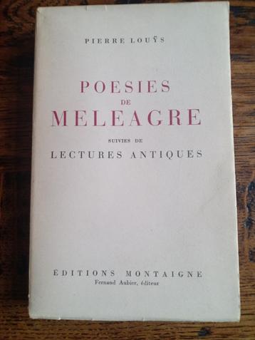 Pierre Louÿs Gedichten van Meleagre (1928): Oude lezingen beschikbaar voor biedingen