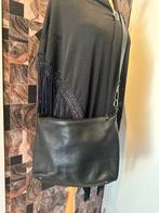 Sac à bandoulière/bandoulière en cuir noir Mazarin, Enlèvement ou Envoi, Comme neuf, Noir, Cuir