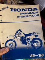 Workshopmanual Honda XR100, 80. 1985-1986, Motoren, Ophalen of Verzenden, Honda