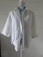 Wit dames hemd - Mt 46 - Linnen + katoen - geen merk, Ophalen of Verzenden, Gedragen, Maat 46/48 (XL) of groter, Wit