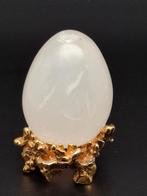 Girasol Quartz zeldzaam gesneden ei, Verzamelen, Verzenden, Mineraal