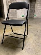 Chaise pliable noir, Huis en Inrichting, Stoelen, Vijf, Zes of meer stoelen, Zo goed als nieuw, Metaal, Zwart