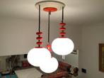 Unieke vintage hanglampen Opaline glas, Huis en Inrichting, Lampen | Hanglampen, Ophalen, Zo goed als nieuw, Glas