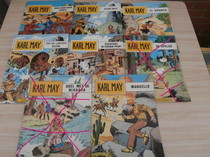 strips Karl May-w.vandersteen-zie lijst, Boeken, Stripverhalen, Gelezen, Ophalen