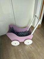 Poppenwagen met beddengoed, Kinderen en Baby's, Speelgoed | Houten speelgoed, Ophalen, Zo goed als nieuw