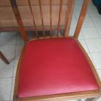 2 kwaliteitsvolle, antieke stoelen, lederen zit, Antiek en Kunst, Ophalen of Verzenden