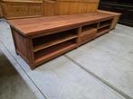 Mooi massief teakhouten tv meubel 250cm, Ophalen, Gebruikt
