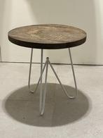 Bijzettafel, Huis en Inrichting, Tafels | Bijzettafels, Gebruikt, Rond, Hout, Ophalen