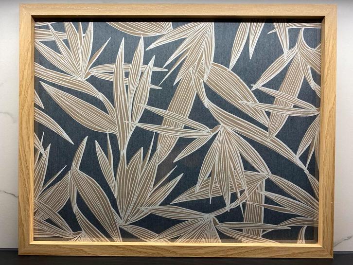 Bladeren Grijs 50x40 (nieuw), Huis en Inrichting, Woonaccessoires | Lijsten, Nieuw, Hout, Ophalen of Verzenden