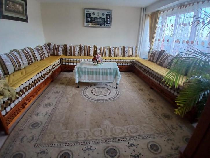 Marokkaanse bank te koop, Huis en Inrichting, Zetels | Complete zithoeken, Gebruikt, Hout, Ophalen