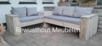 Hoekbank van Steigerhout. ACTIE! Met gratis beschermhoes!!, Tuin en Terras, Tuinsets en Loungesets, Ophalen of Verzenden