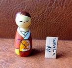 Mini Pegg doll Kokeshi inspired- Blossom- 4 cm, Enlèvement ou Envoi