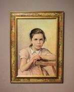 Mooi portret van een meisje, Antiek en Kunst, Kunst | Schilderijen | Klassiek, Verzenden