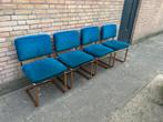 4x Blauw Zuiver Diamond Buisframe Stoelen, Huis en Inrichting, Ophalen, Gebruikt, Blauw, Metaal