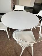 SOVET Sovet Italia tafel Ø100 + 4x Kartell stoelen, Huis en Inrichting, Ophalen, Zo goed als nieuw