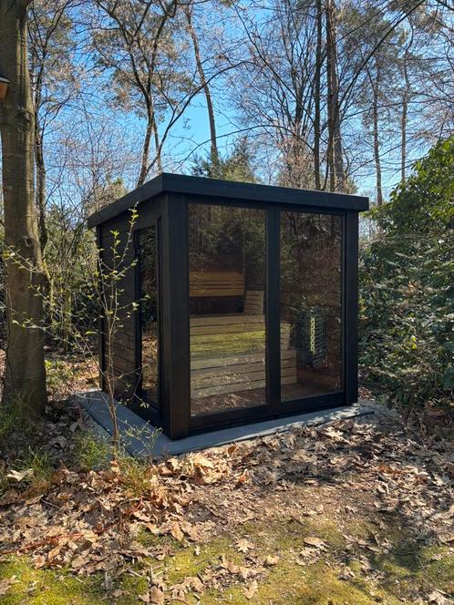 Black edition Panorama Buitensauna tuinsauna sauna, Sport en Fitness, Sauna, Ophalen of Verzenden