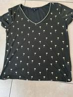 T-shirt noir avec palmiers dorés, Vêtements | Femmes, Manches courtes, Taille 38/40 (M), Enlèvement ou Envoi, Lola & Liza
