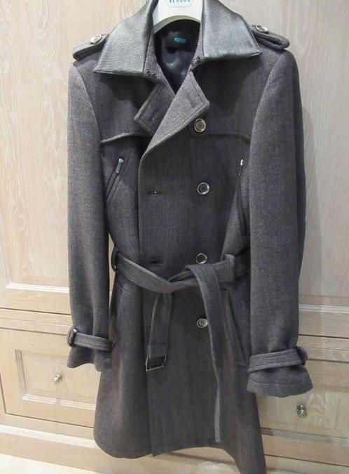 Versace jas in tweedstof met ceintuur, Eur 50, Kleding | Heren, Jassen | Winter, Zo goed als nieuw, Bruin, Verzenden