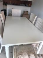 Eettafel ( verlengbaar) -6 stoelen, Ophalen, Gebruikt, Vierkant, 50 tot 100 cm