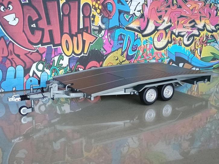 Ellebi Car Trailer 1/18 Laudo Racing --NIEUW--, Hobby en Vrije tijd, Modelauto's | 1:18, Nieuw, Overige typen, Overige merken
