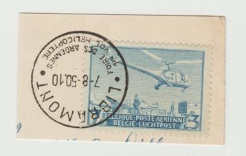 België 1950 Helicopter Speciale afstempeling 1e vlucht beschikbaar voor biedingen