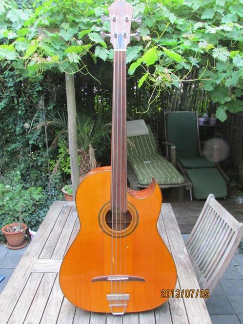 akoestische fretless bas, Muziek en Instrumenten, Snaarinstrumenten | Gitaren | Bas, Gebruikt, Akoestisch, Fretloos, Ophalen