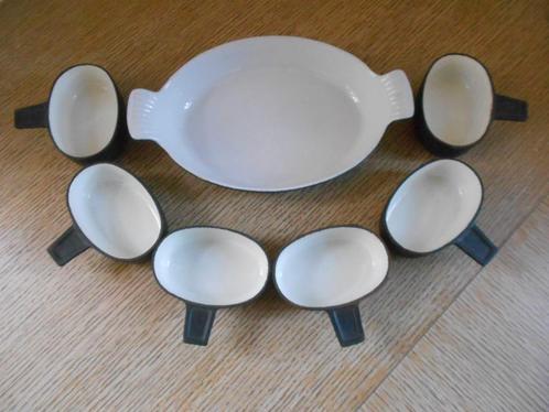 DIGSMED 6-pot ovenschaal of fondue (gietijzeren braadpan), Huis en Inrichting, Keuken | Potten en Pannen, Gietijzer, Ophalen of Verzenden