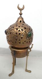 Antieke oosterse wierookbrander van messing - handgemaakt, Antiek en Kunst, Antiek | Brons en Koper, Ophalen of Verzenden