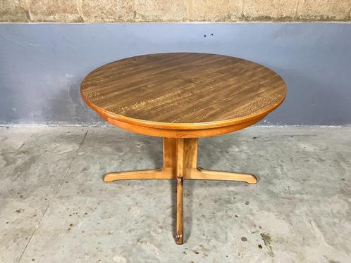 Vintage ronde tafel retro Scandinavisch, Maison & Meubles, Tables | Tables à manger, Utilisé, Rond, Autres essences de bois, Synthétique